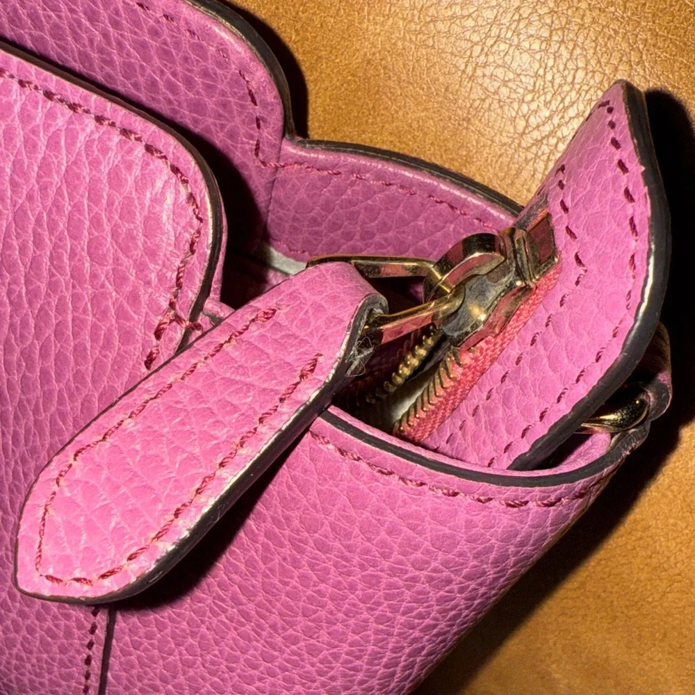Gucci Dollar Calfskin Purple Leather Medium Satchel